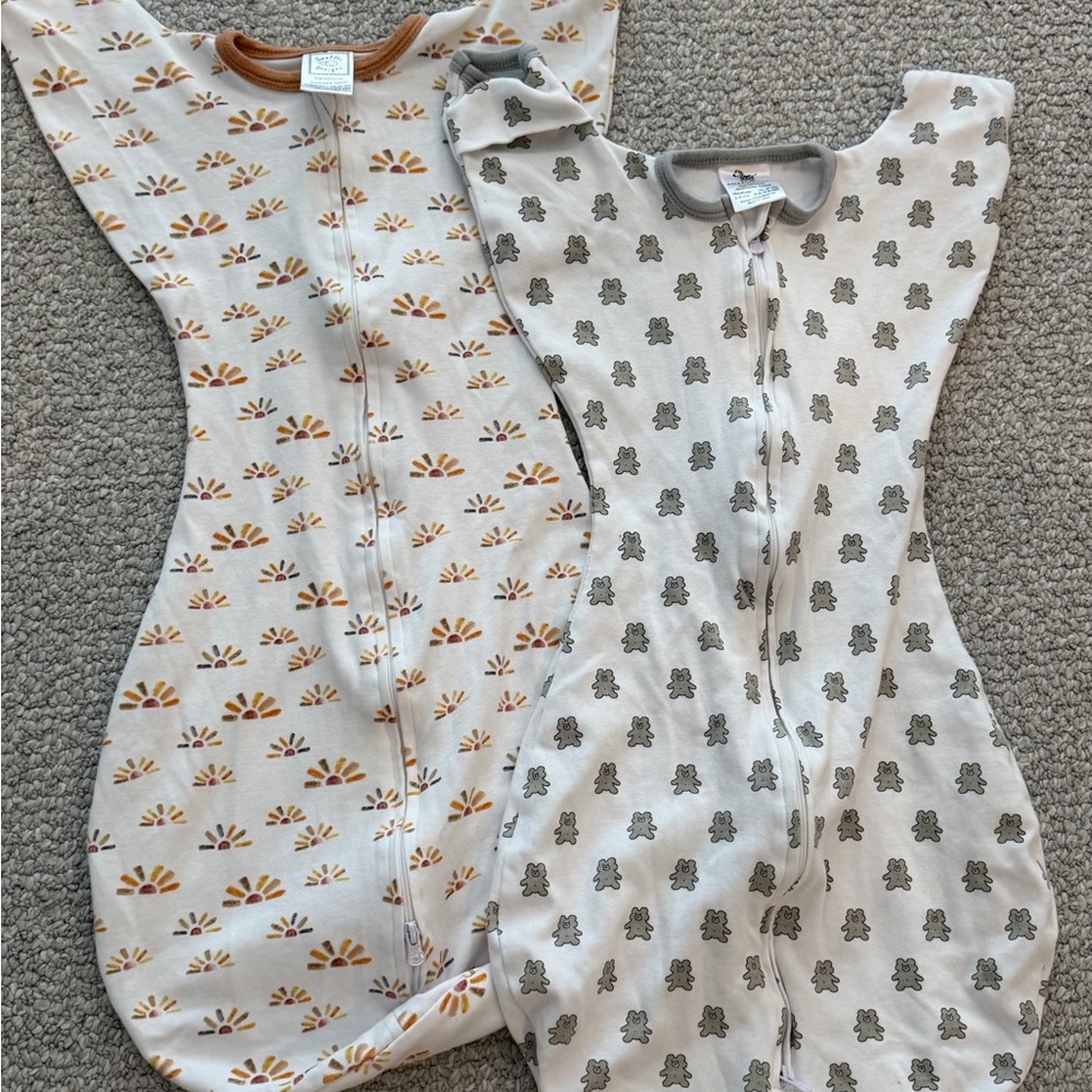 2 Swaddle Designs Transitional Sleep Sacks with Foldover cuffs | 3-6 months